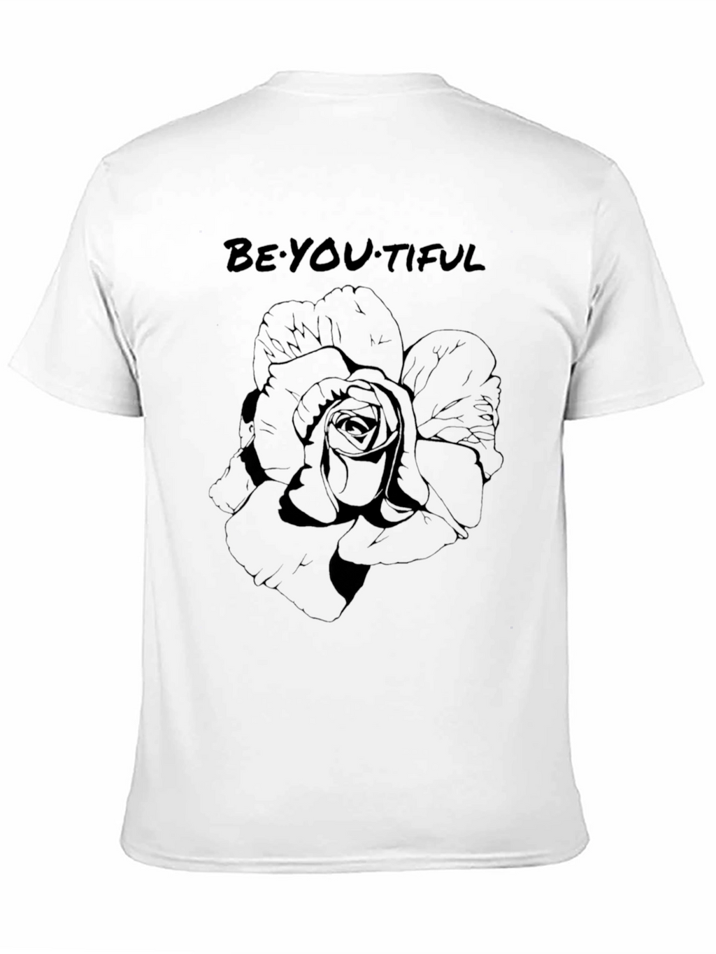 Be-YOU-tiful Rose Graphic Tee - Black T-Shirt