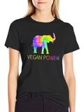 Vegan Power Elephant T-Shirt