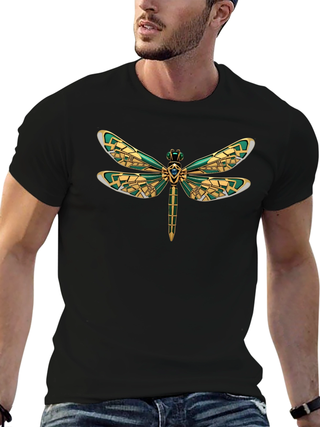 Dragonfly Graphic T-Shirt Black