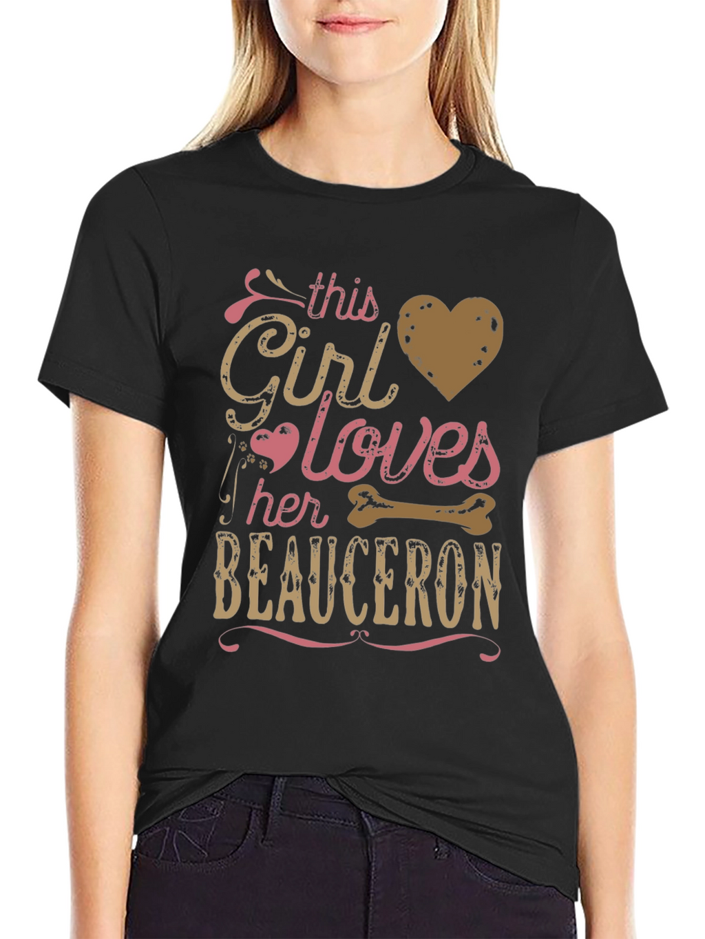 This Girl Loves Beauceron T-Shirt Dog Lover Tee