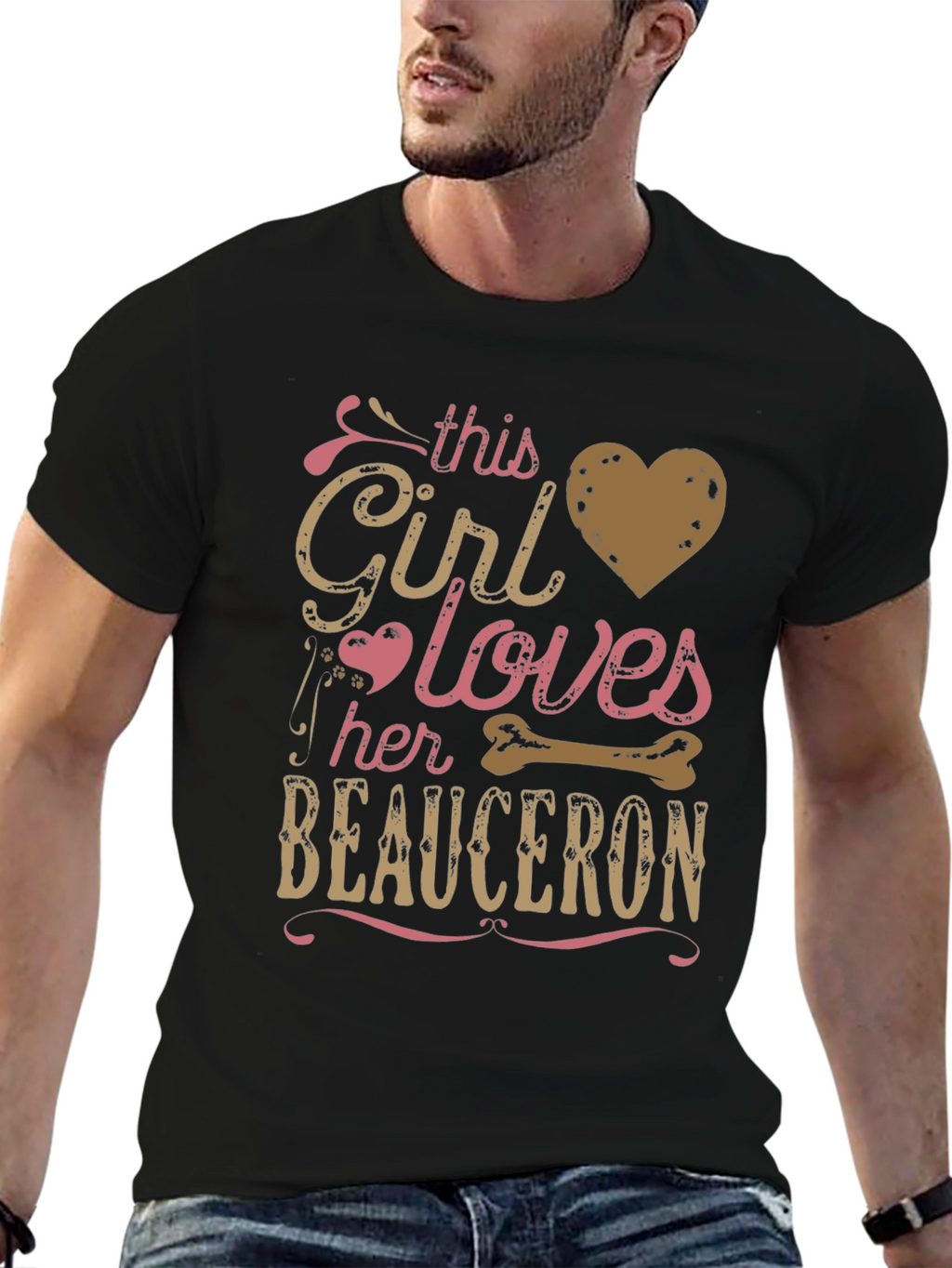 This Girl Loves Beauceron T-Shirt Dog Lover Tee