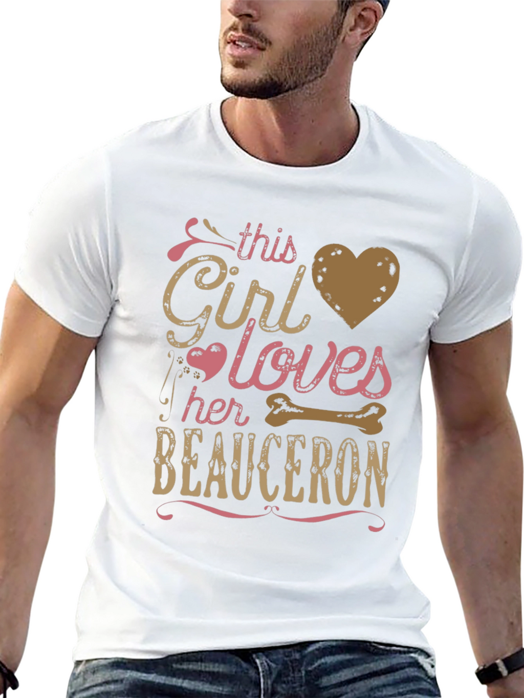 This Girl Loves Beauceron T-Shirt Dog Lover Tee