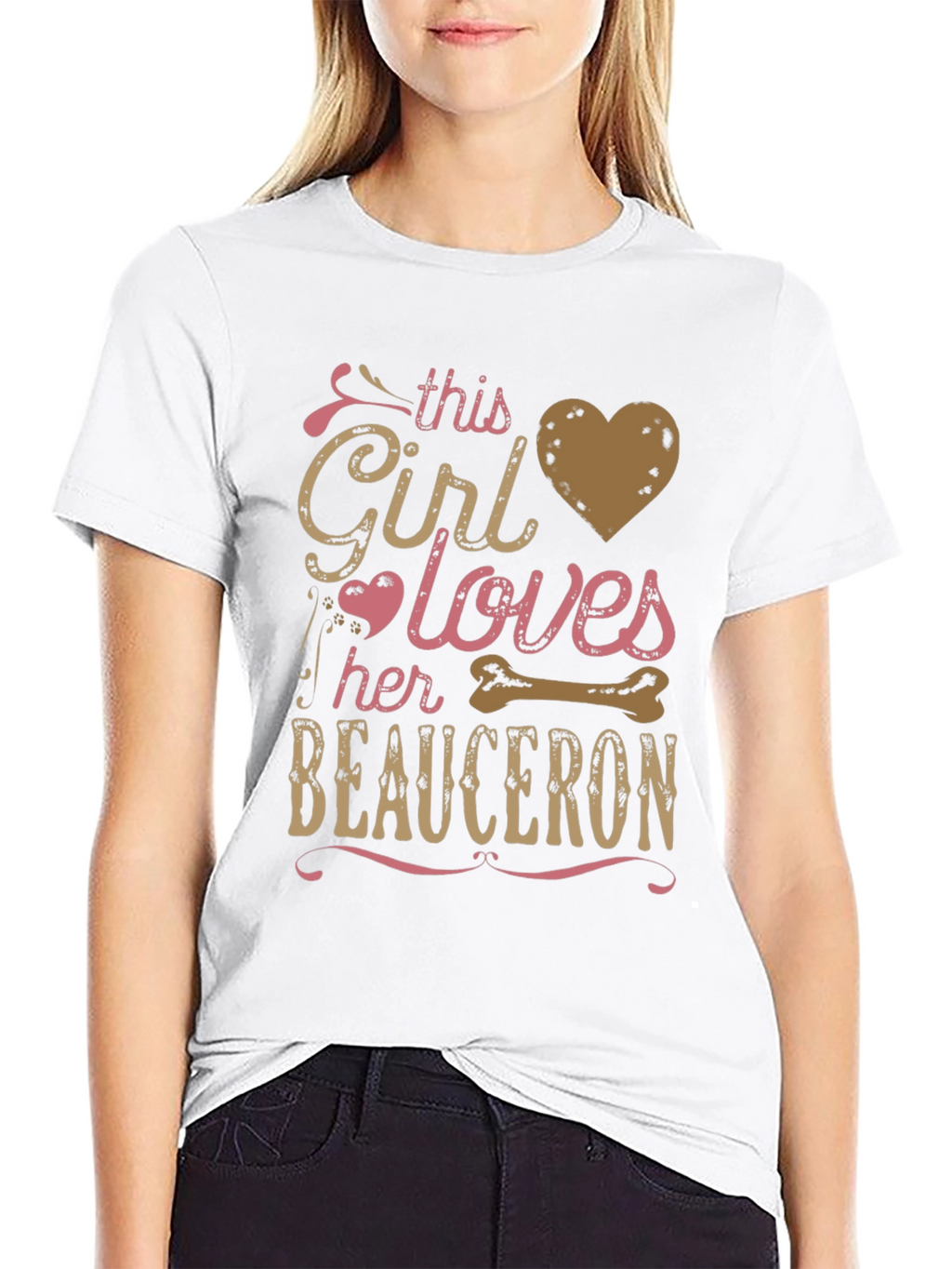This Girl Loves Beauceron T-Shirt Dog Lover Tee