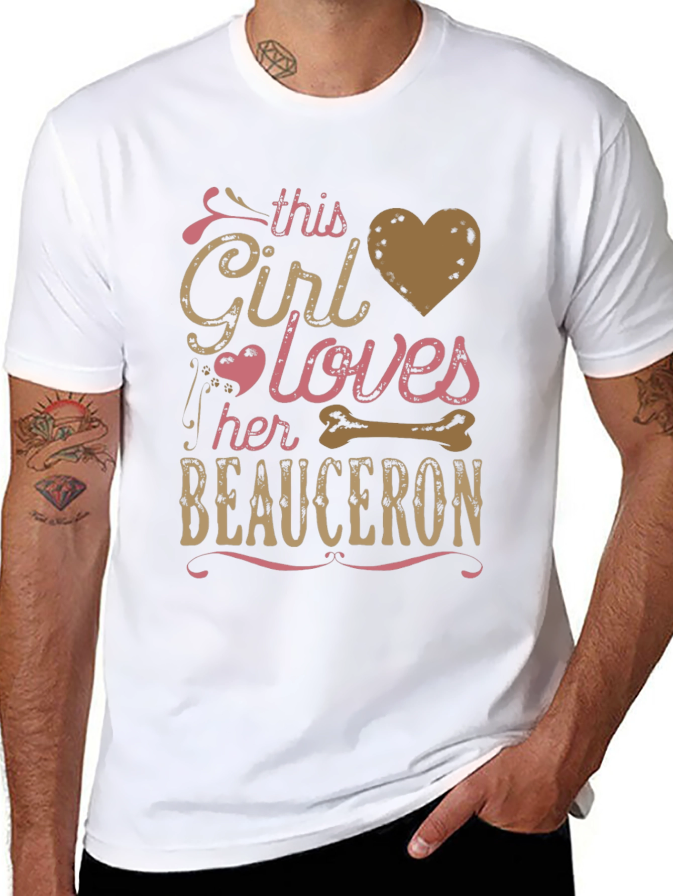 This Girl Loves Beauceron T-Shirt Dog Lover Tee