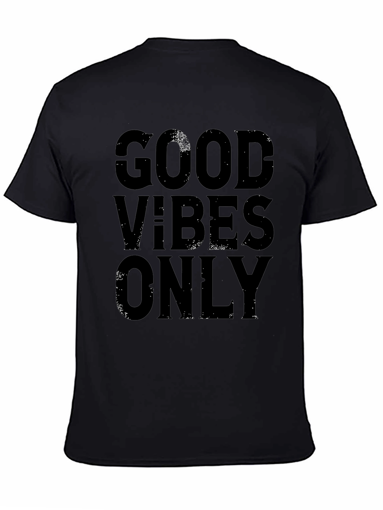 Good Vibes Only Black Graphic Tee Shirt