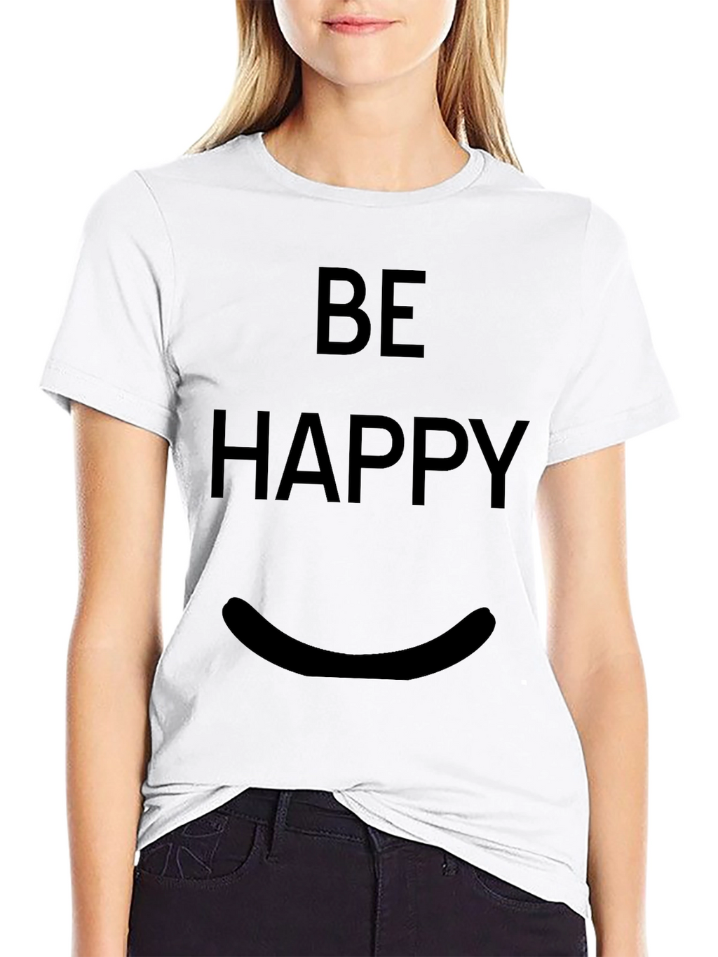 Be Happy T-Shirt - Minimalist Graphic Tee