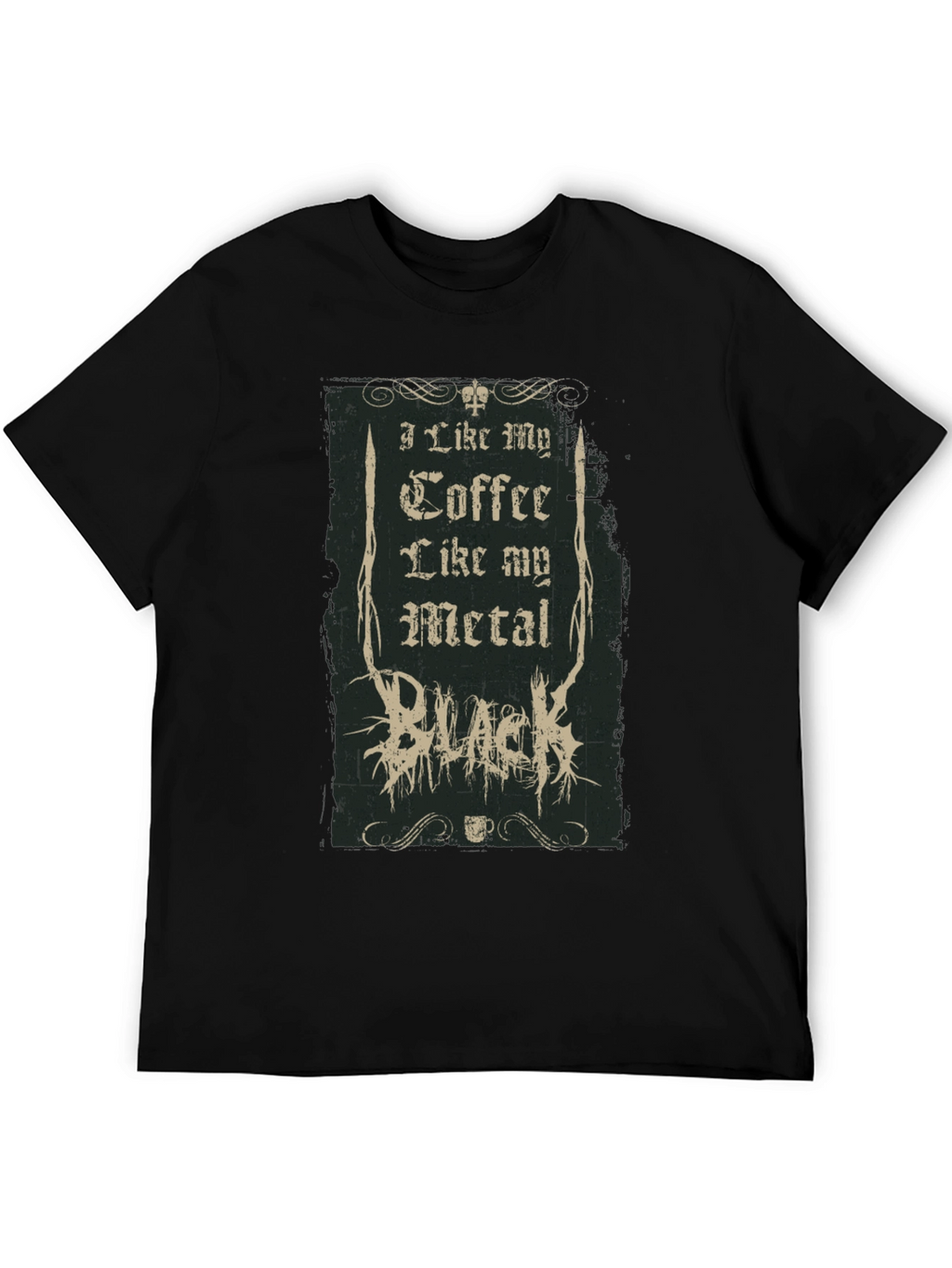 Coffee and Metal Black T-Shirt