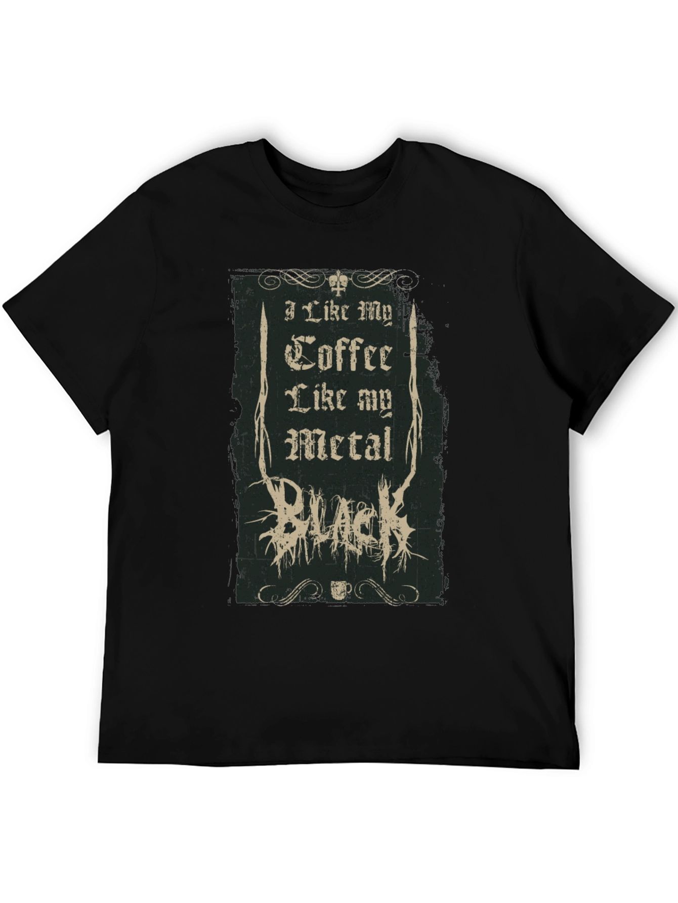 Coffee and Metal Black T-Shirt
