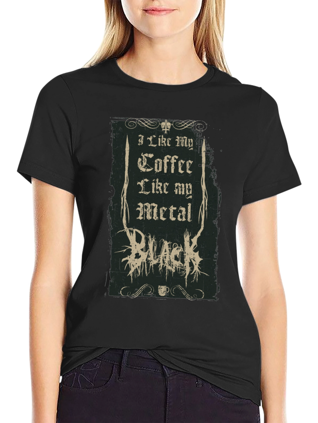 Coffee and Metal Black T-Shirt