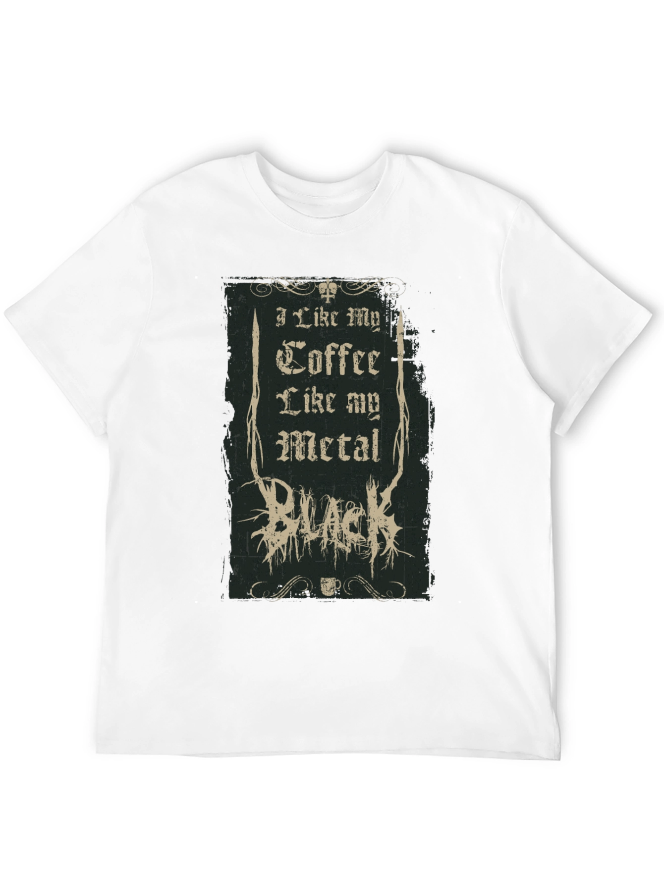 Coffee and Metal Black T-Shirt