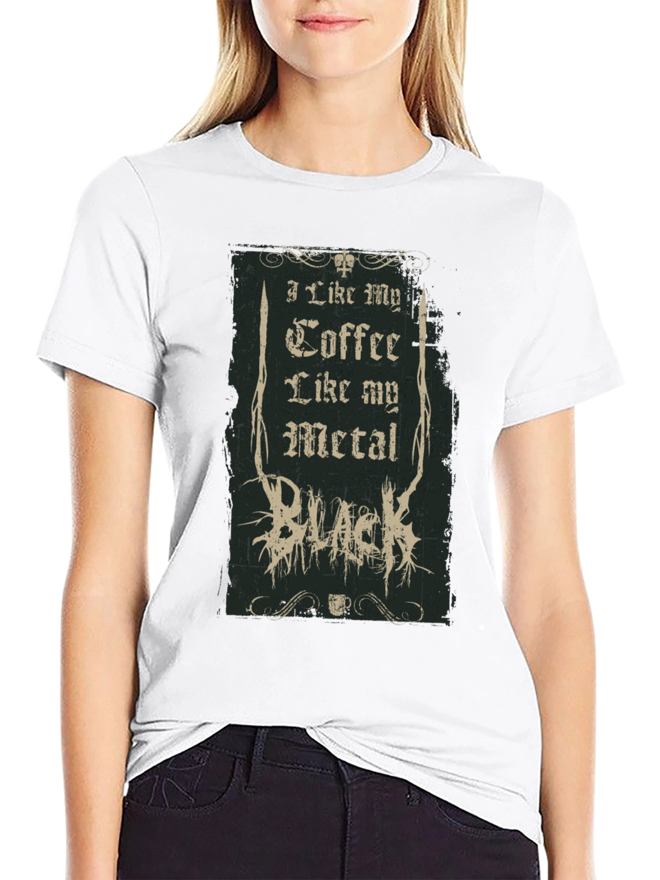 Coffee and Metal Black T-Shirt