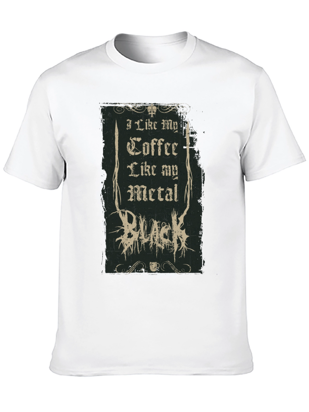 Coffee and Metal Black T-Shirt