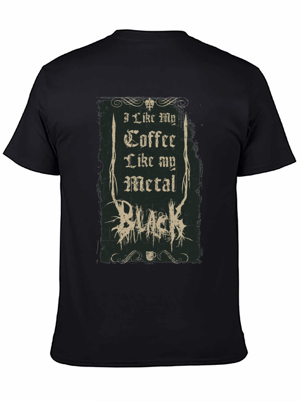 Coffee and Metal Black T-Shirt