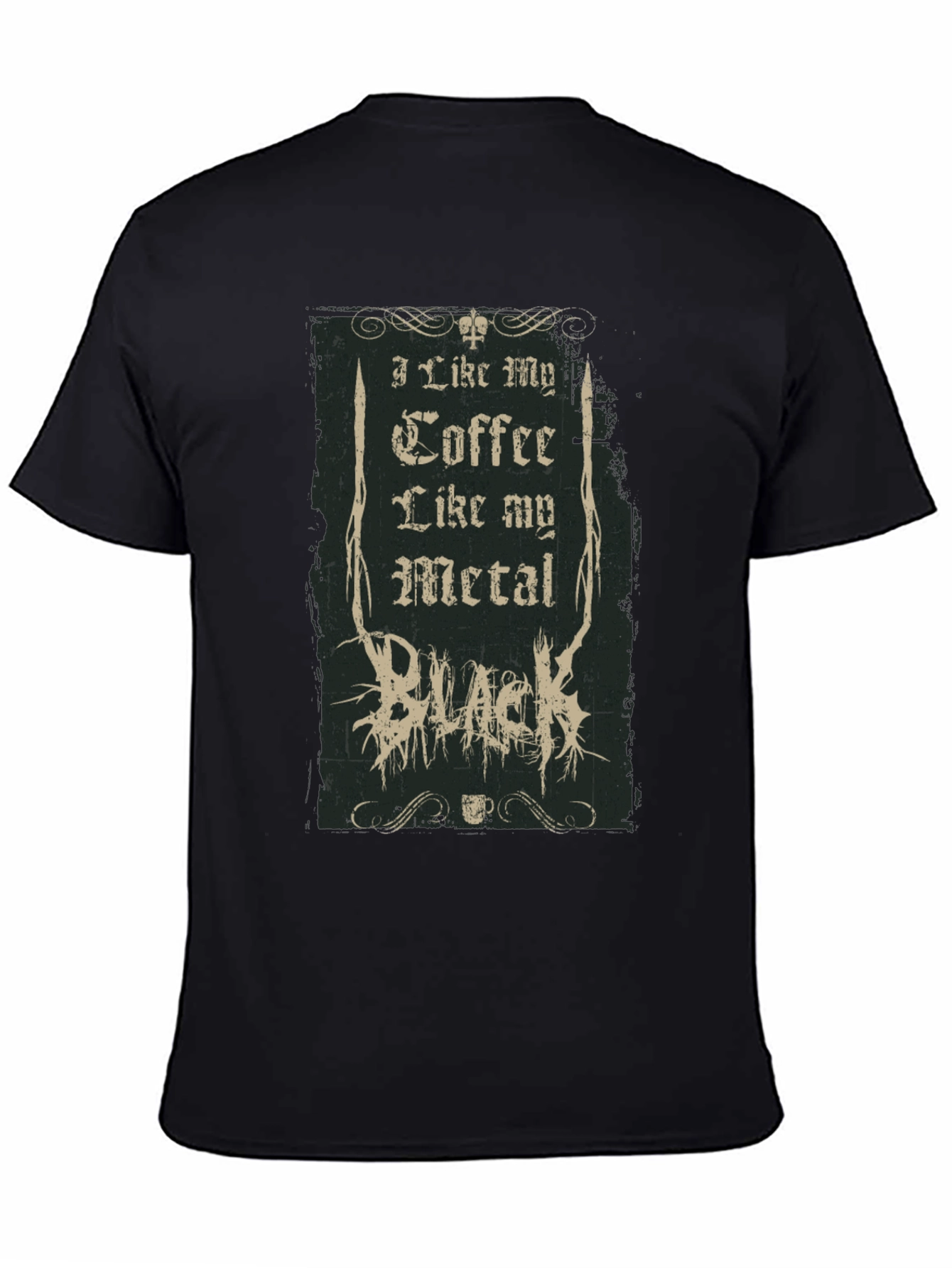 Coffee and Metal Black T-Shirt