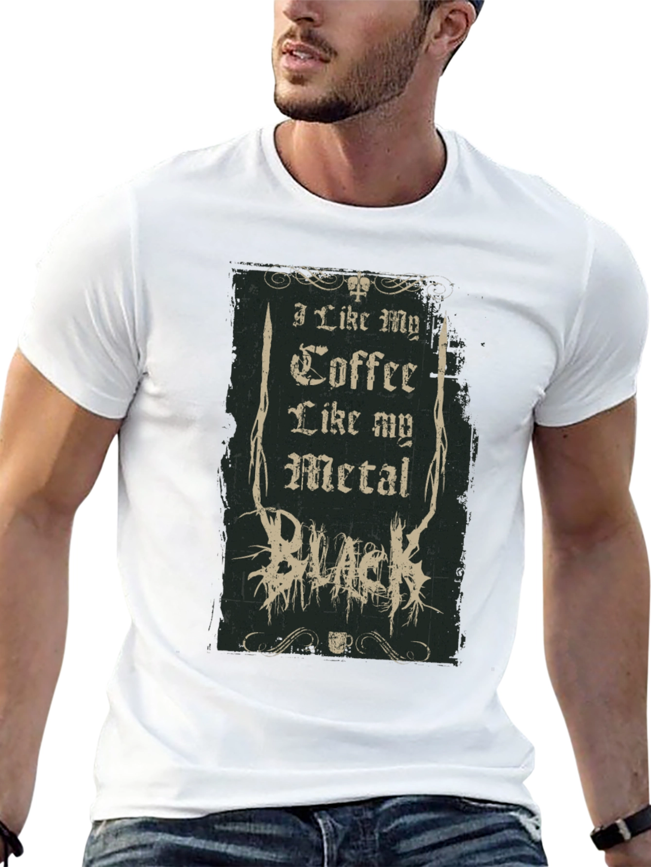 Coffee and Metal Black T-Shirt