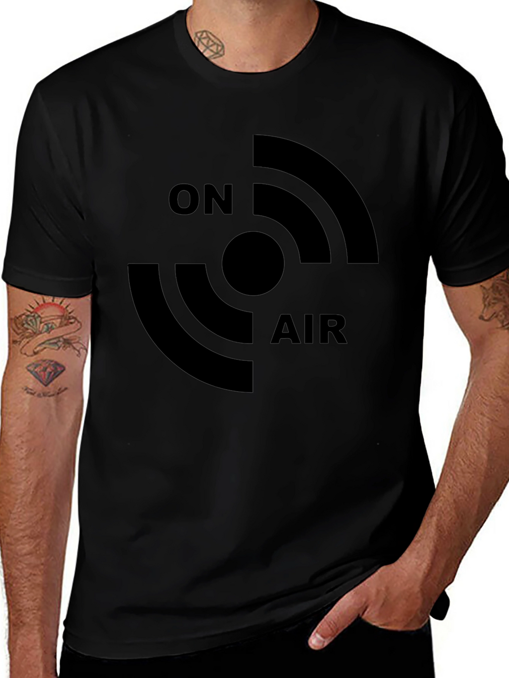 On Air Black Graphic T-Shirt