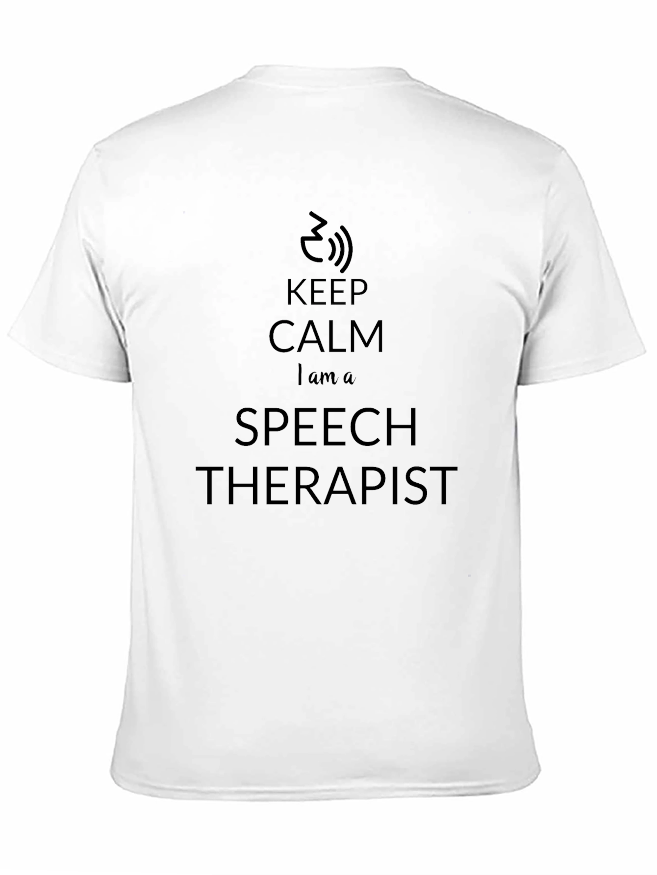 Keep Calm Speech Therapist T-Shirt - Black