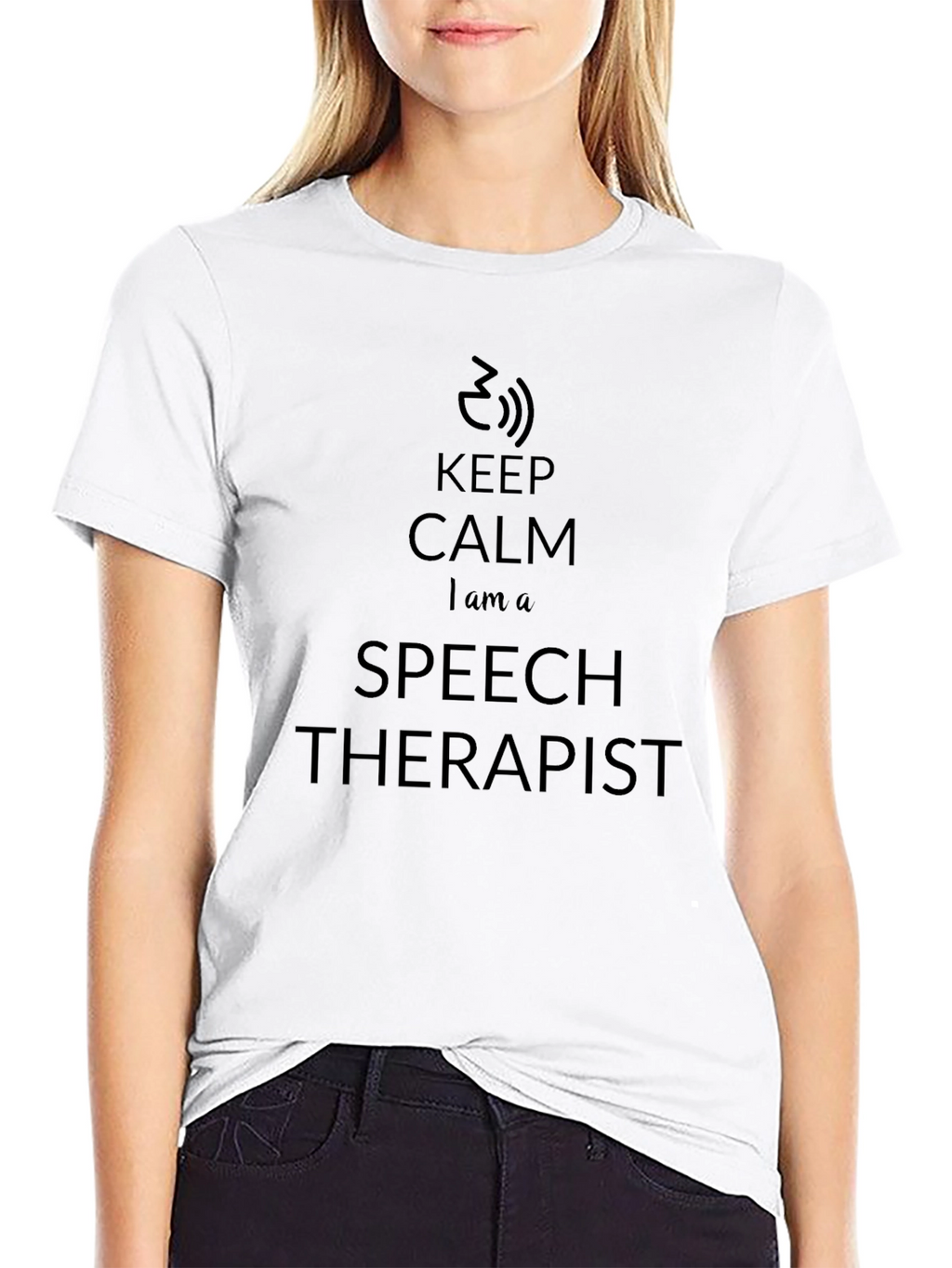 Keep Calm Speech Therapist T-Shirt - Black