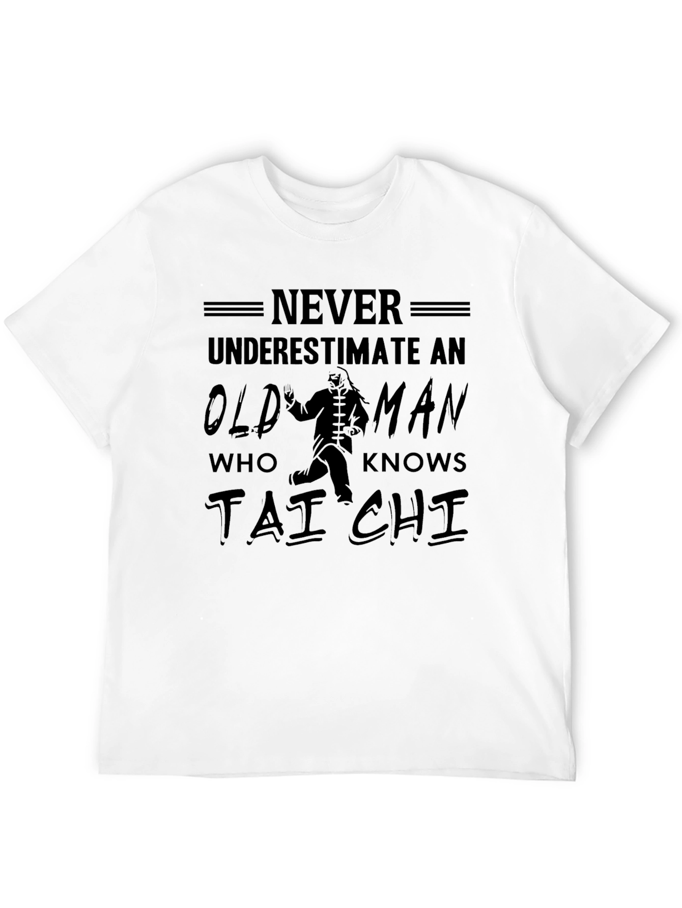 Never Underestimate Tai Chi Old Man Graphic Tee