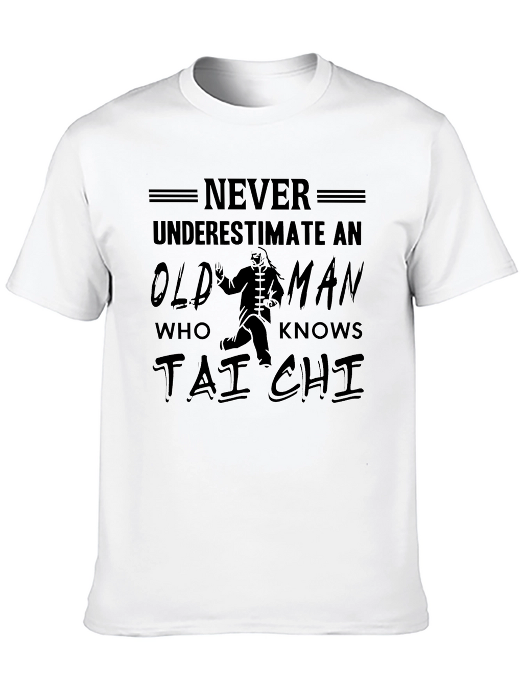 Never Underestimate Tai Chi Old Man Graphic Tee