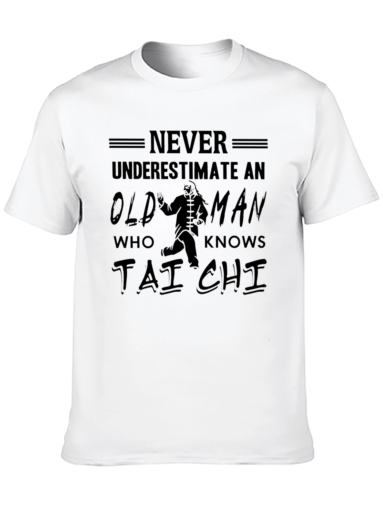 Never Underestimate Tai Chi Old Man Graphic Tee