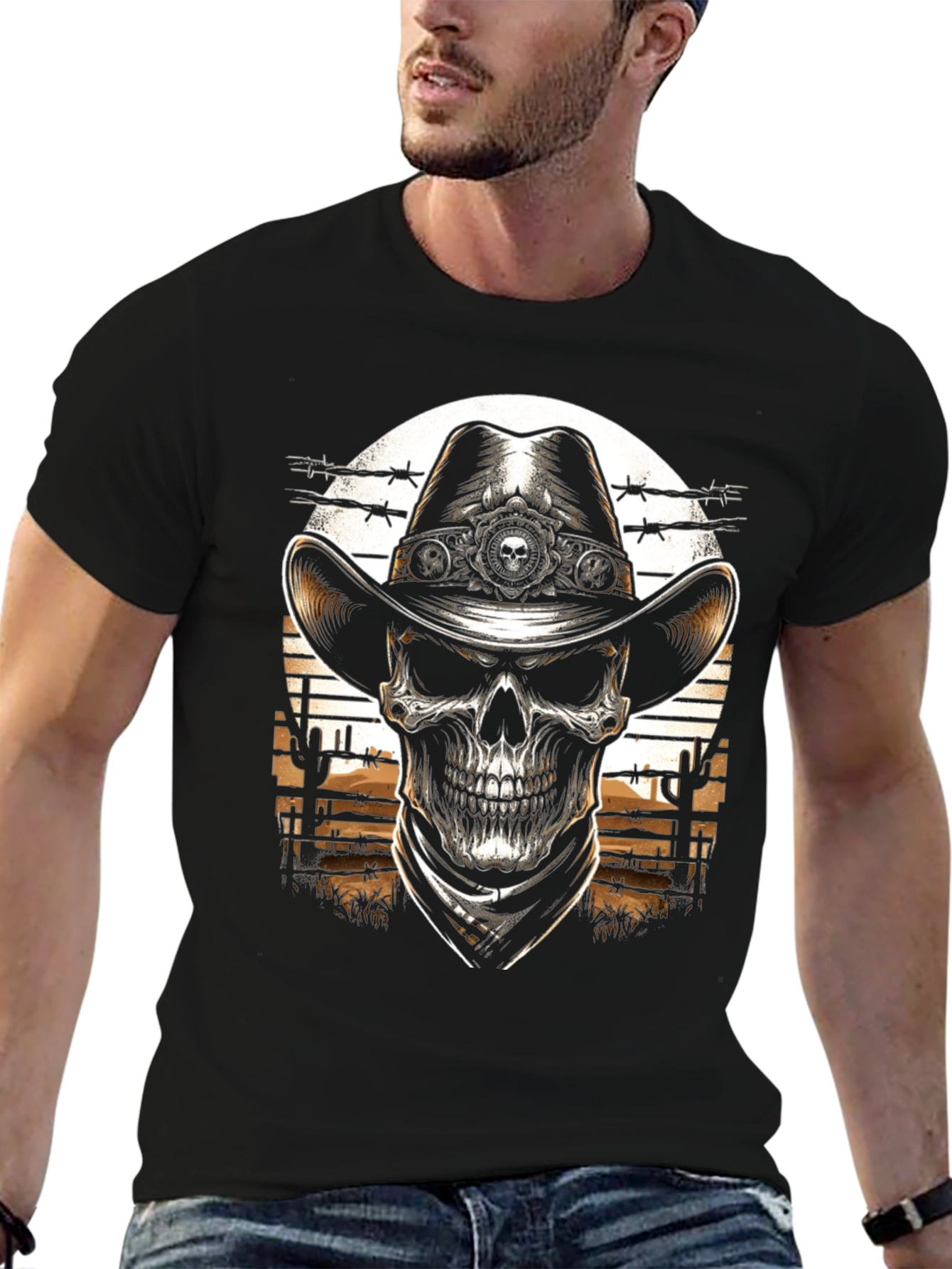 Cowboy Skull T-Shirt - Western Style