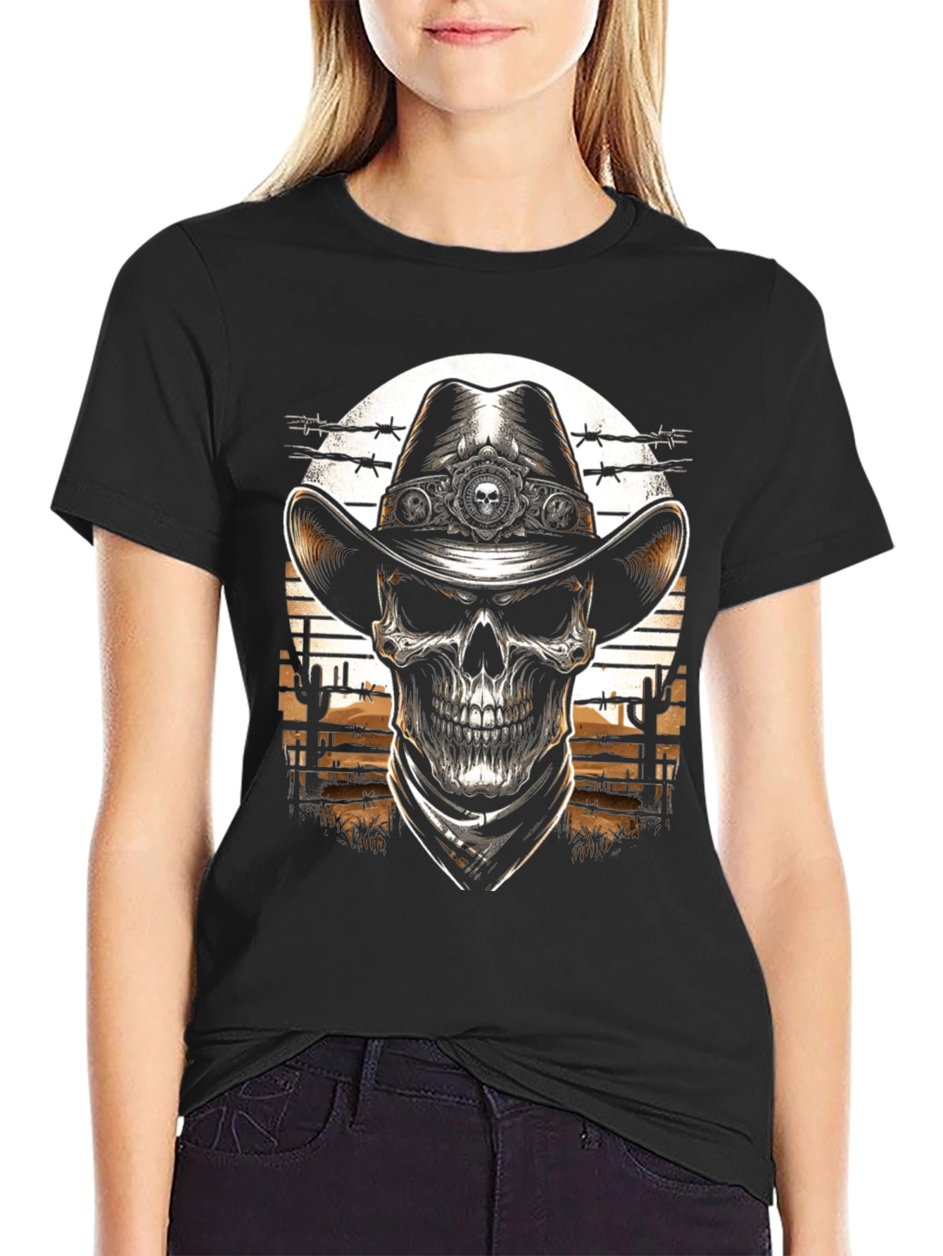 Cowboy Skull T-Shirt - Western Style