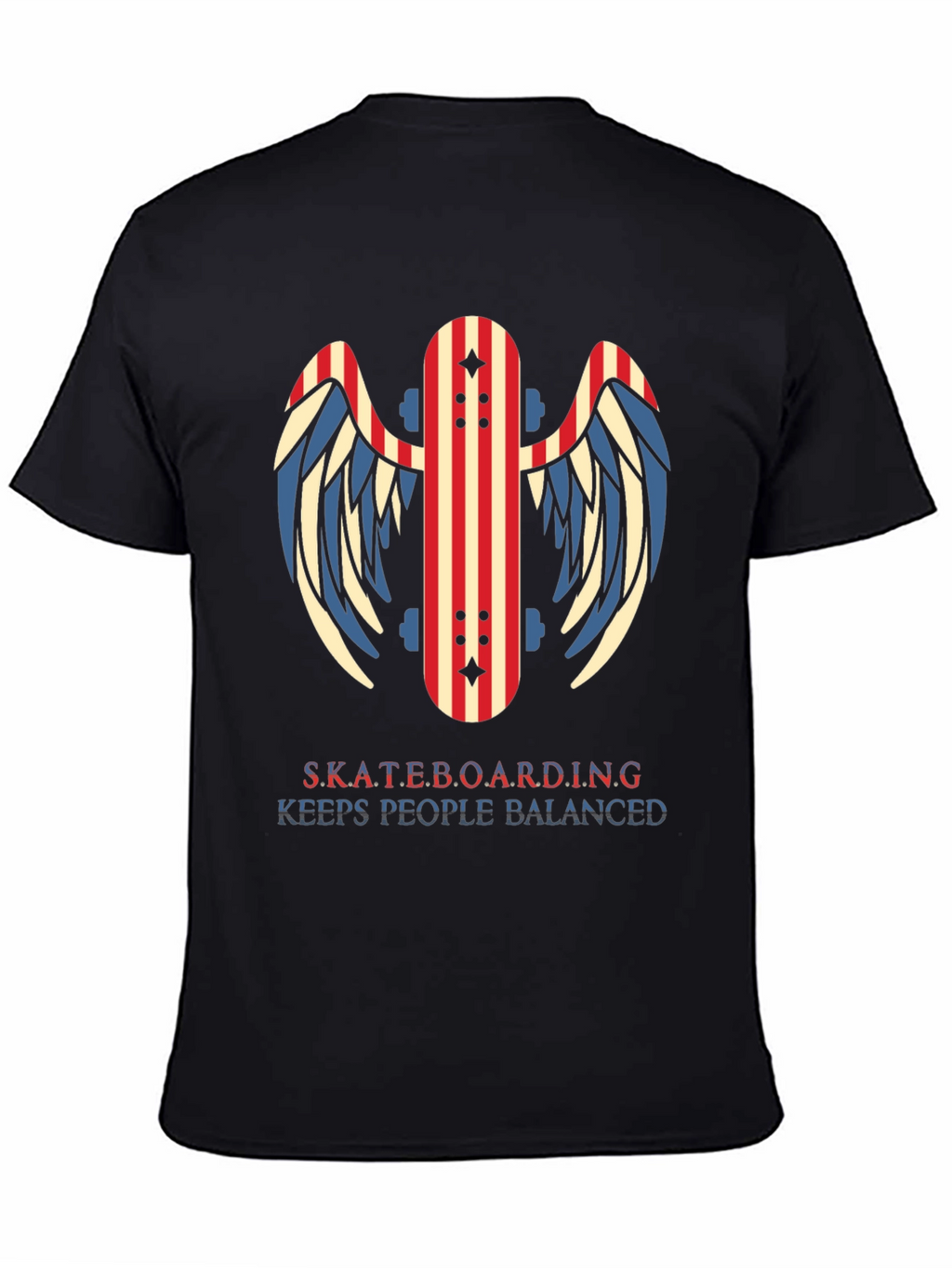 Skateboarding T-Shirt - Keep Balanced Graphic Tee