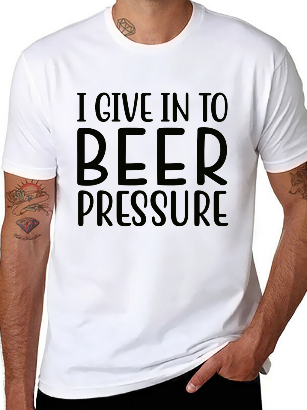 I Give In To Beer Pressure Graphic T-Shirt