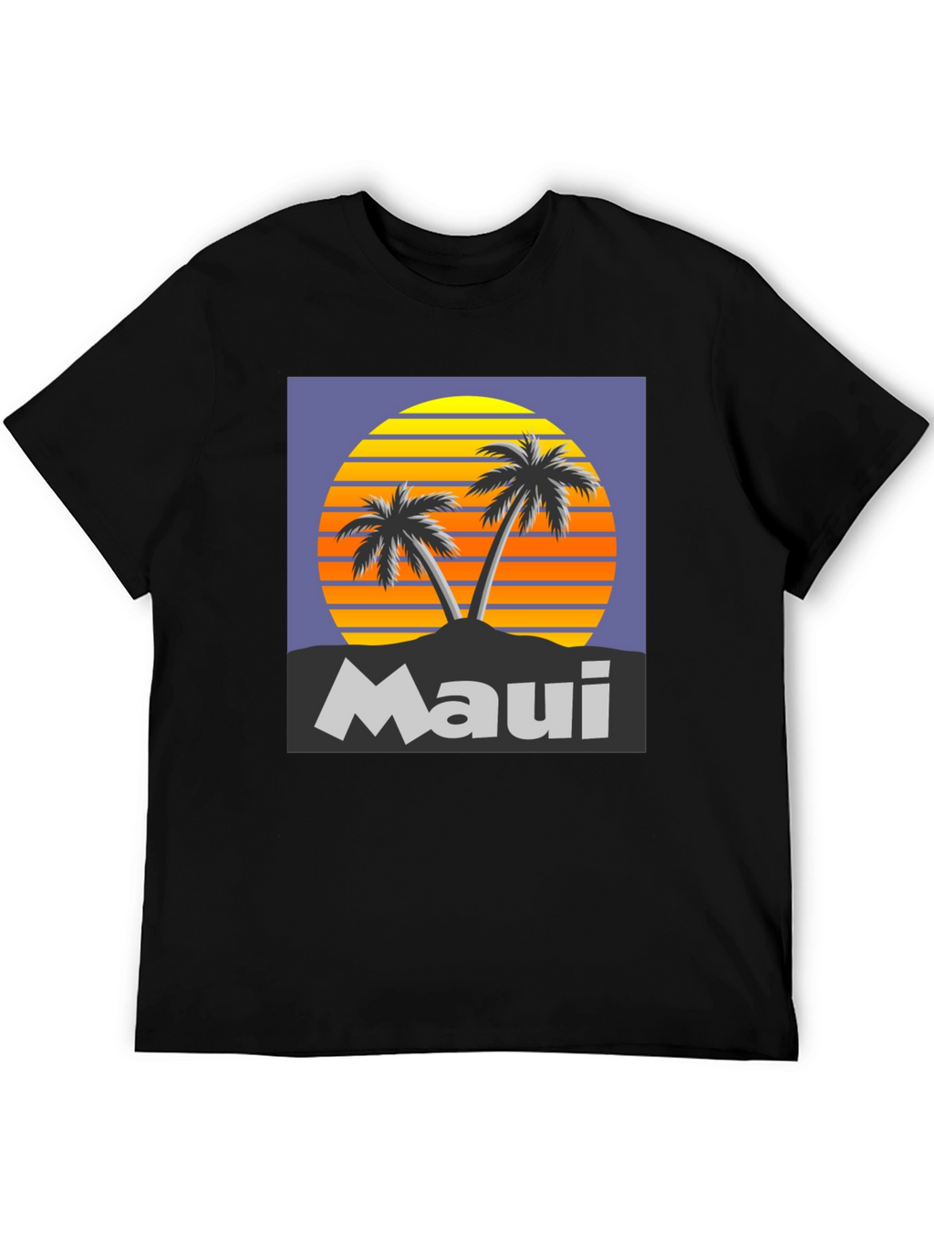 Maui Sunset Palm Tree Graphic Tee
