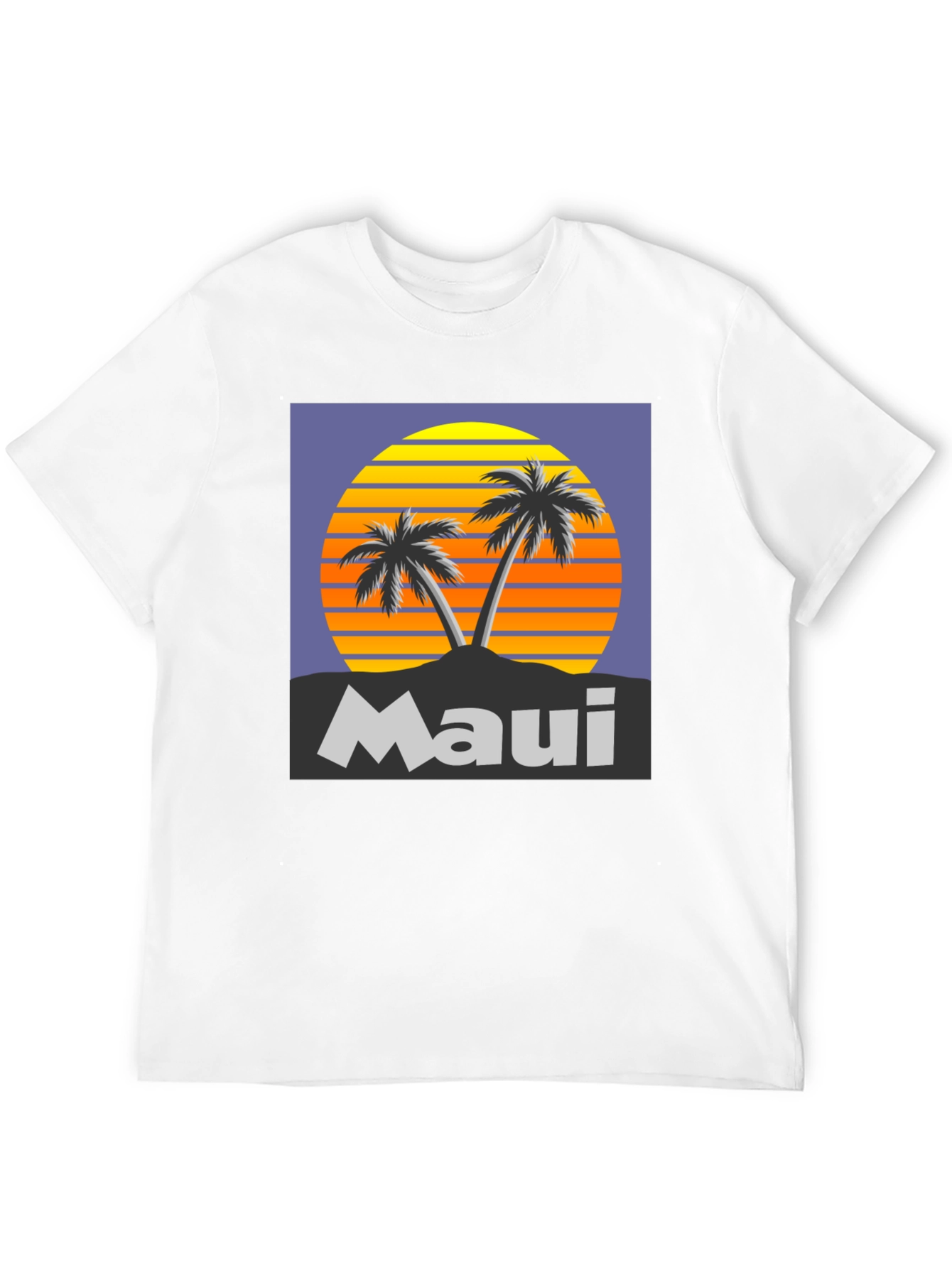 Maui Sunset Palm Tree Graphic Tee
