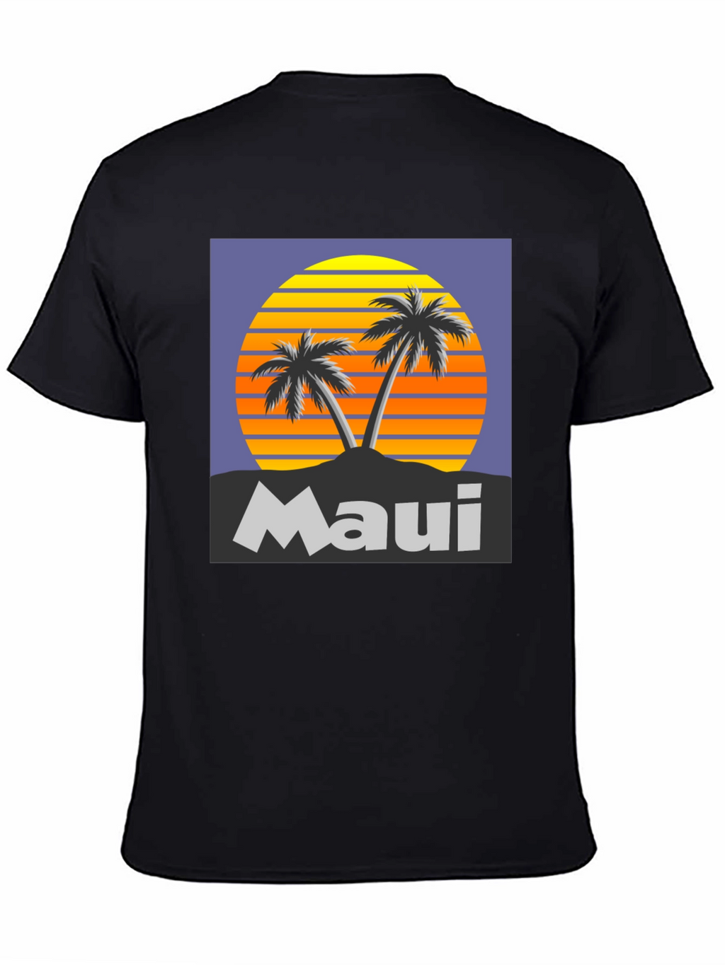 Maui Sunset Palm Tree Graphic Tee