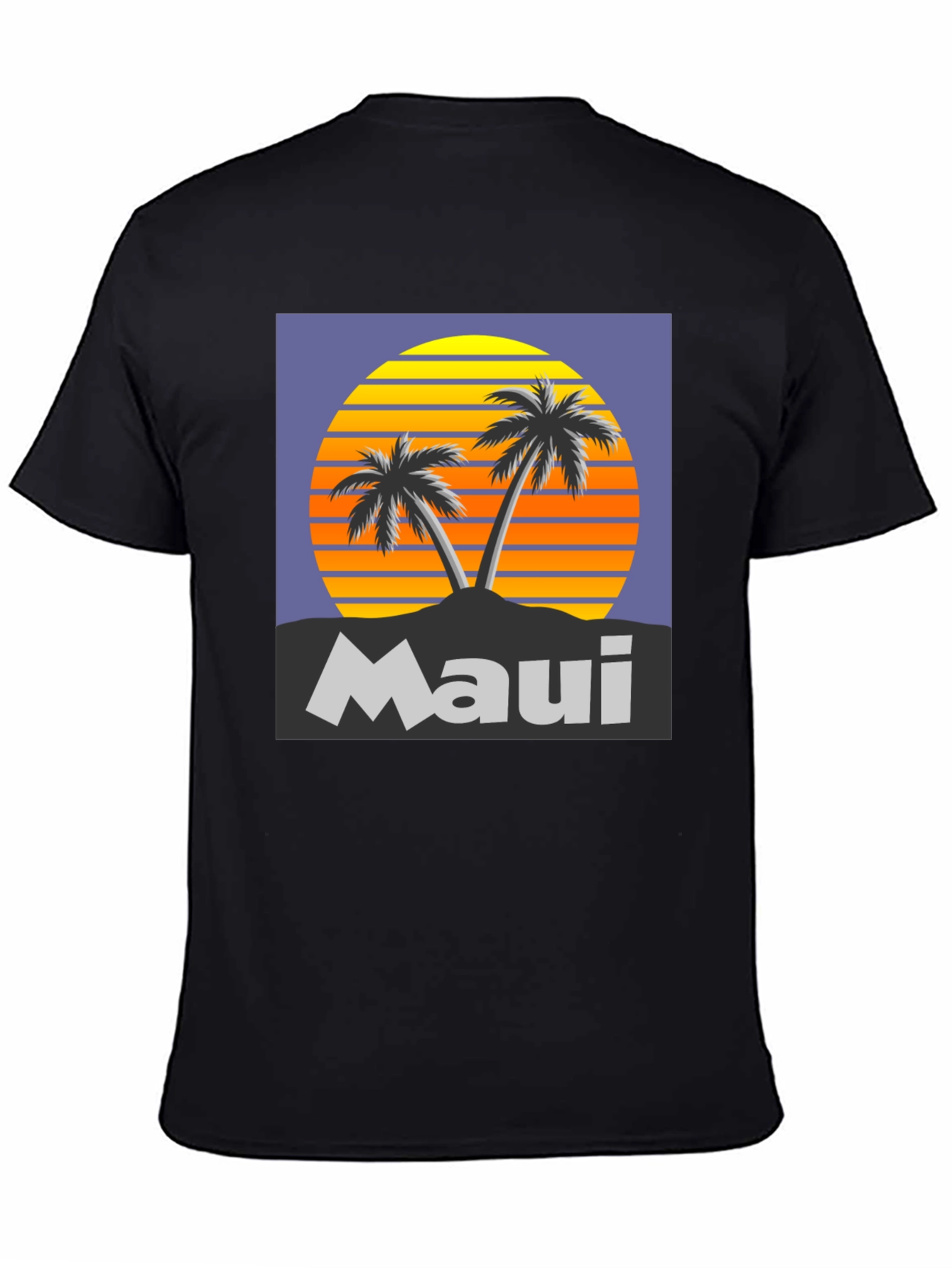 Maui Sunset Palm Tree Graphic Tee