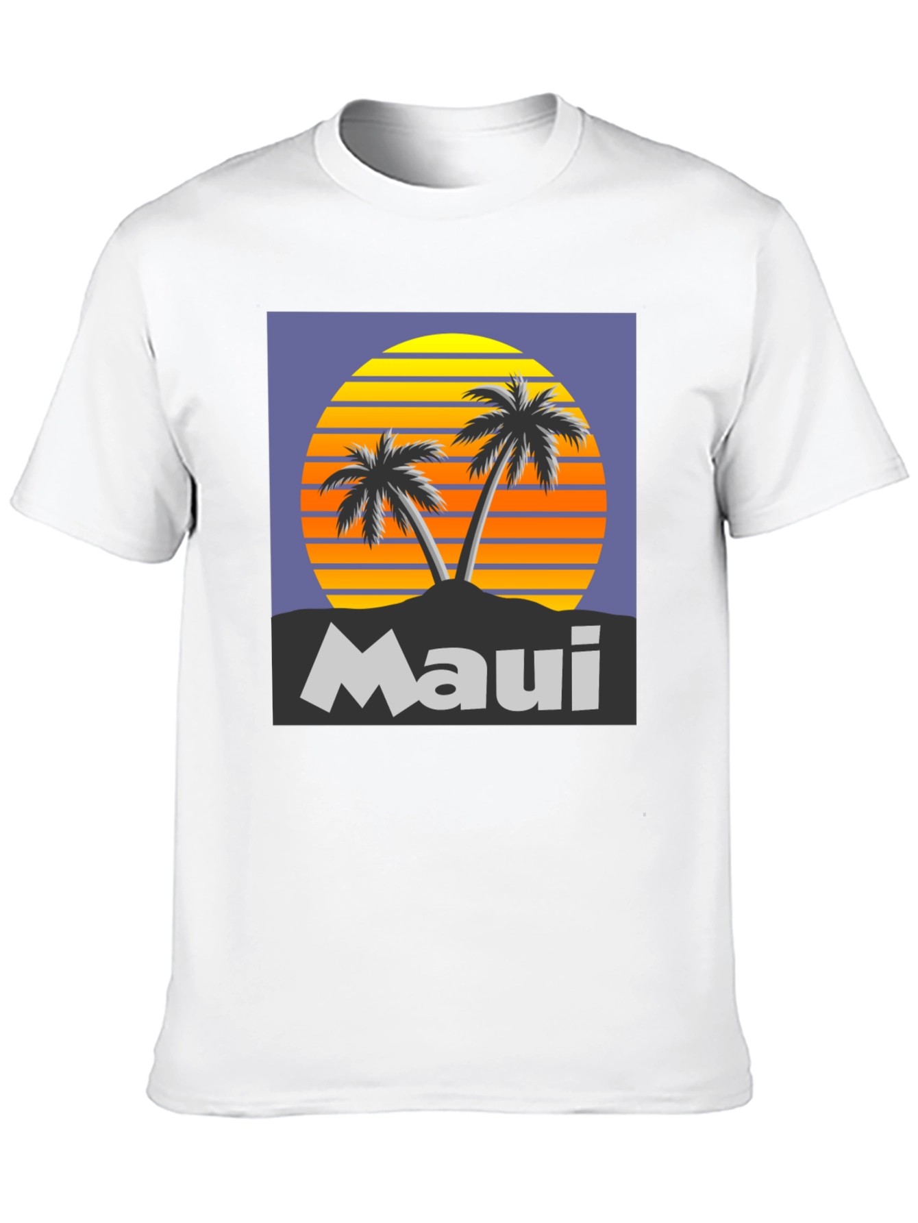 Maui Sunset Palm Tree Graphic Tee