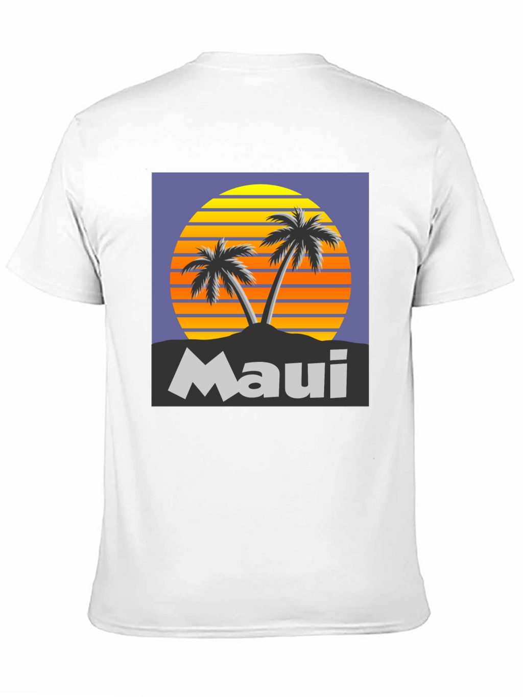 Maui Sunset Palm Tree Graphic Tee
