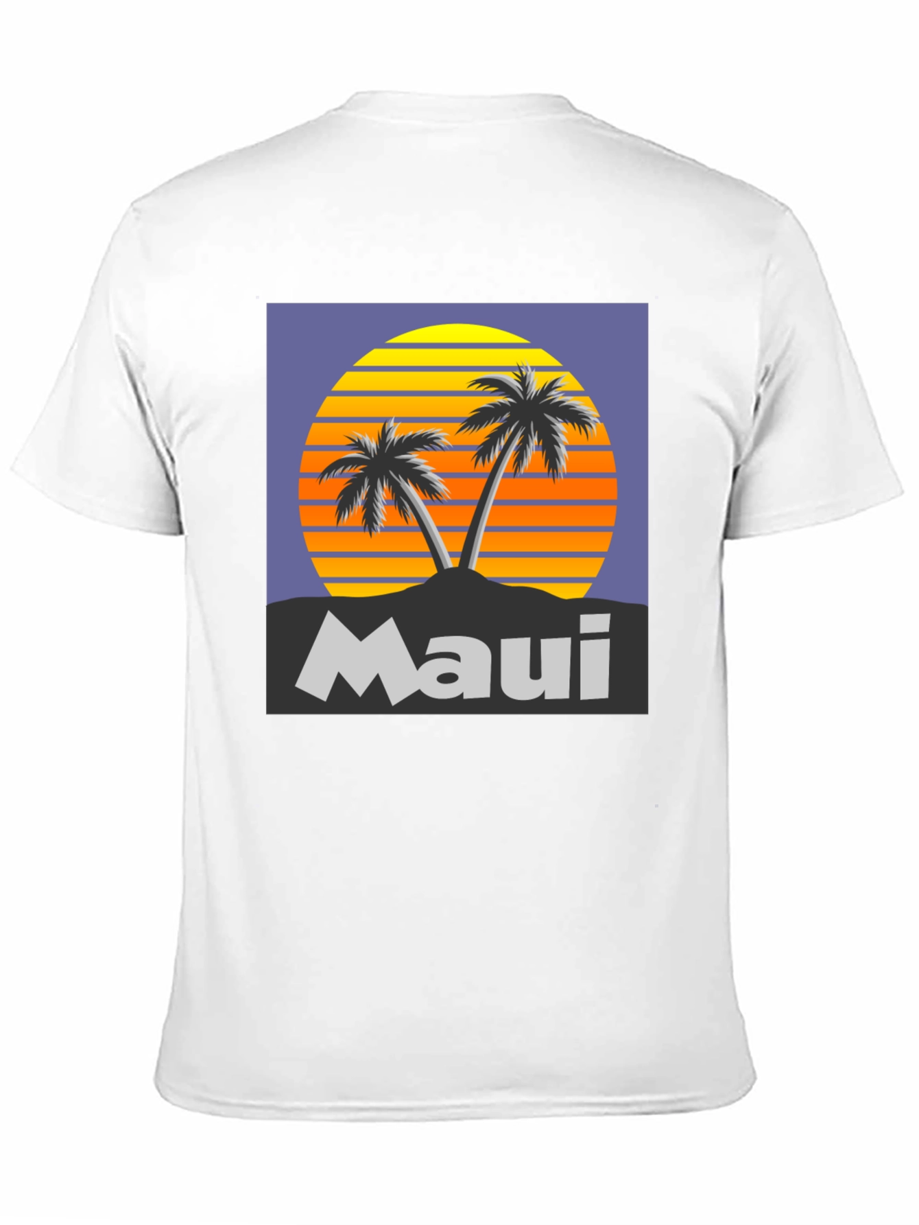 Maui Sunset Palm Tree Graphic Tee