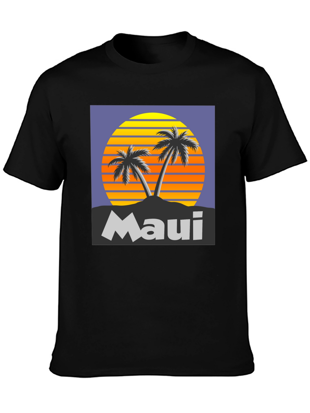 Maui Sunset Palm Tree Graphic Tee
