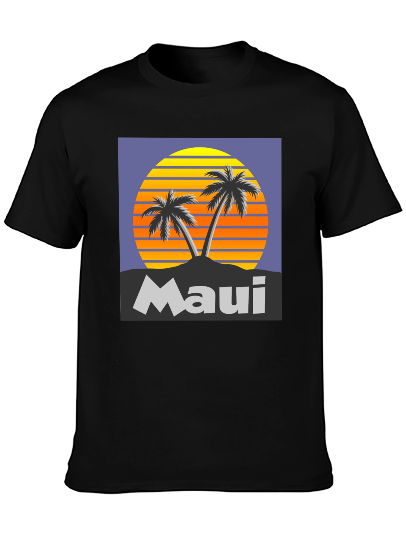 Maui Sunset Palm Tree Graphic Tee