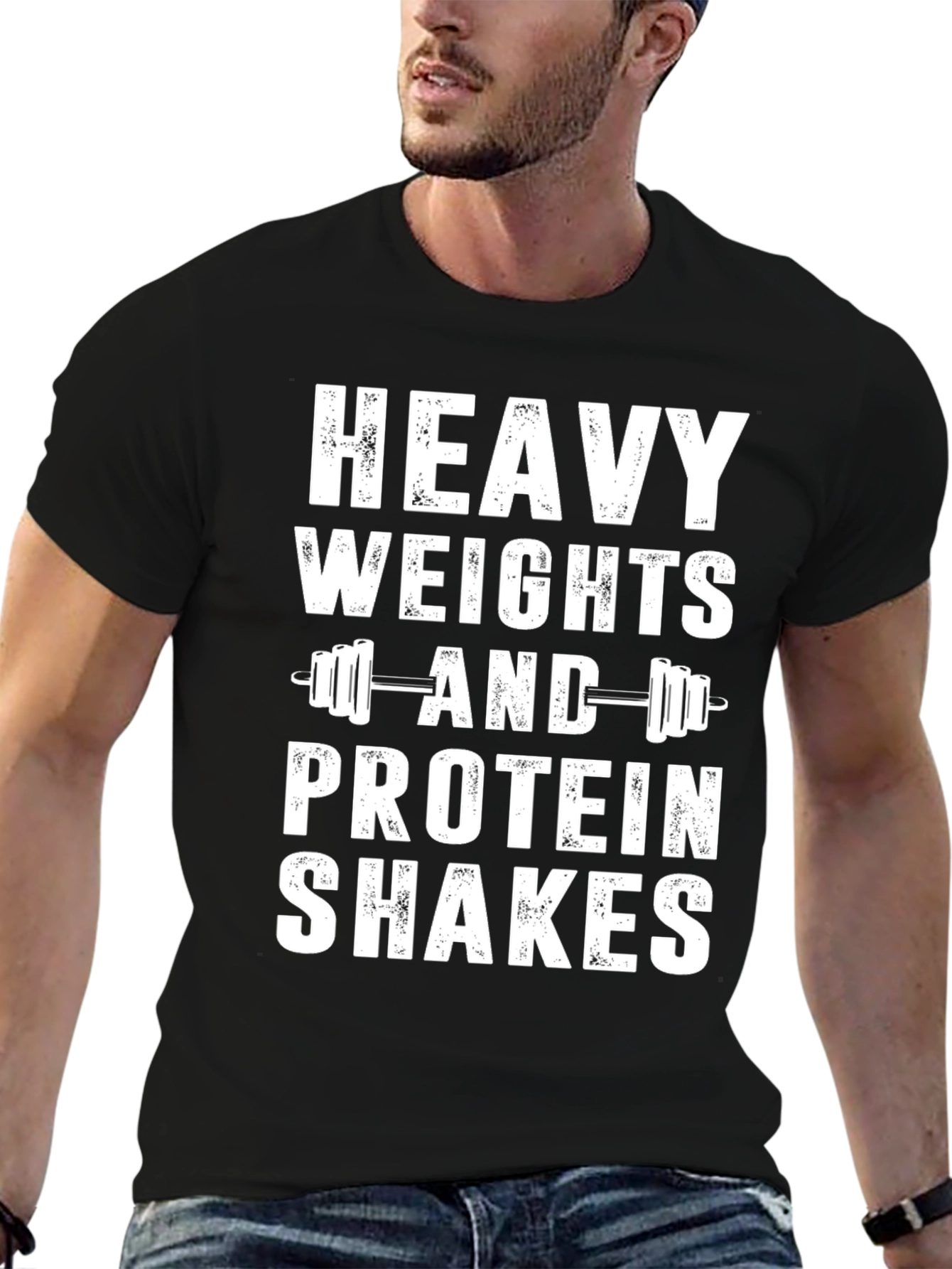 Heavy Weights & Protein Shakes Graphic T-Shirt