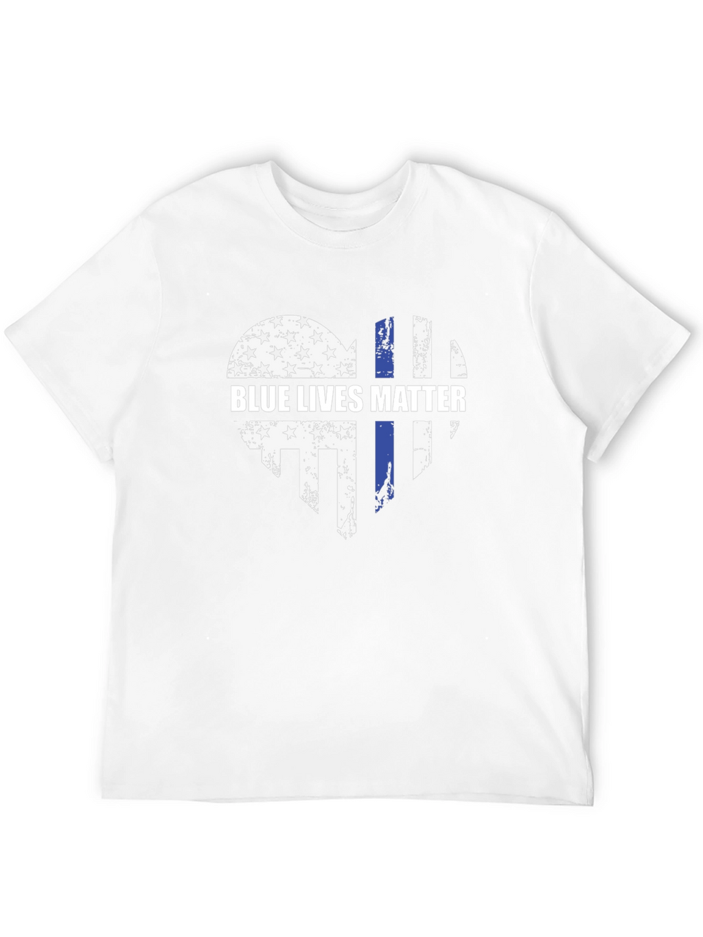 Blue Lives Matter Heart Graphic Tee
