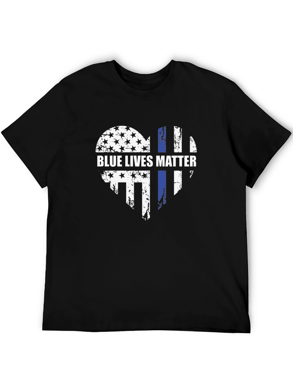 Blue Lives Matter Heart Graphic Tee