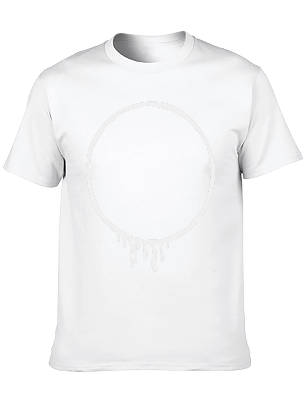 Dripping Circle Graphic Black T-Shirt