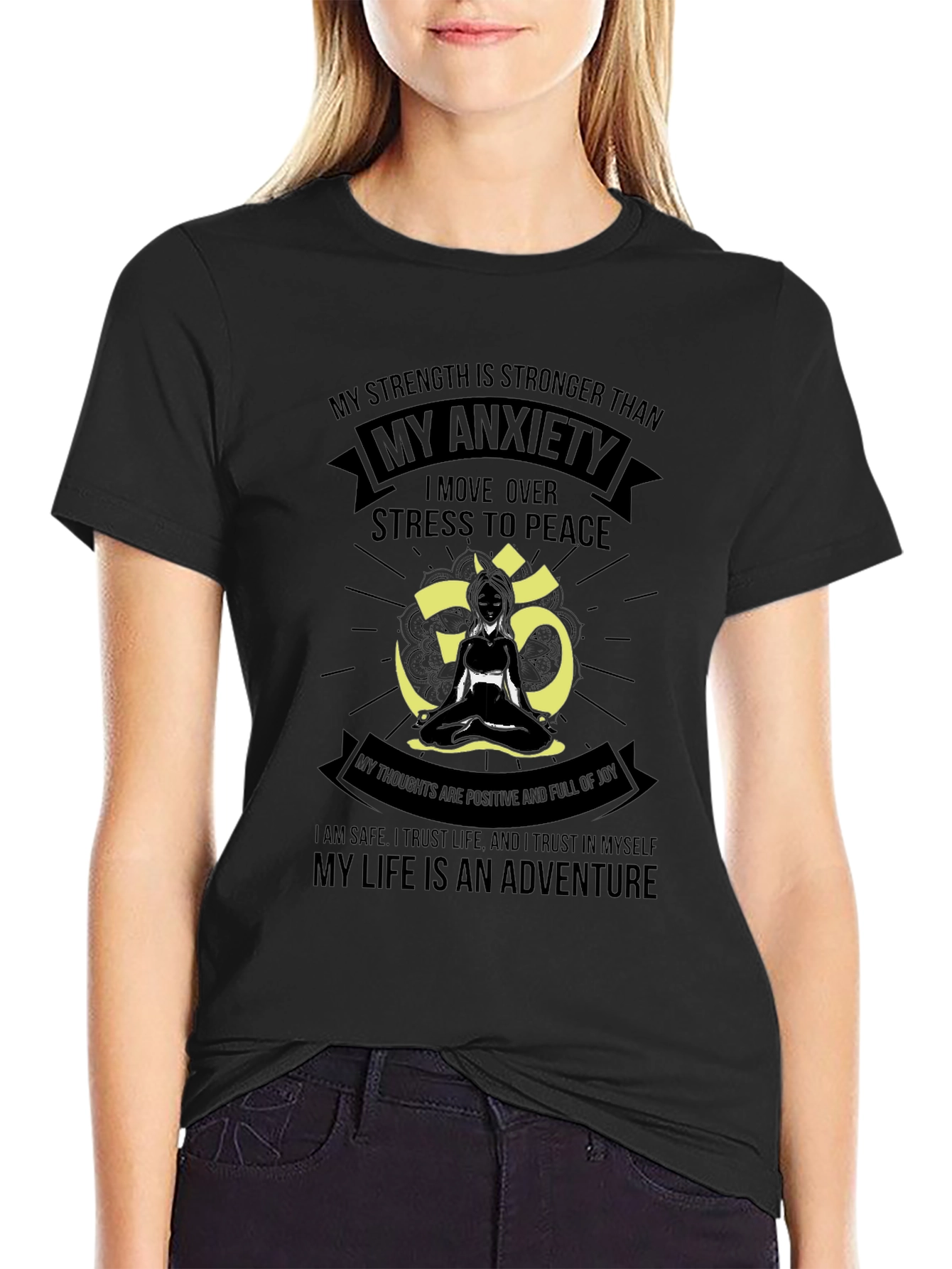 My Anxiety Black T-Shirt for Men - Adventure Life Tee