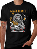 Space Dinner T-Shirt: Astronaut Monkey Ramen Tee