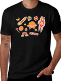 My Space Black T-Shirt Astronaut Alien UFO