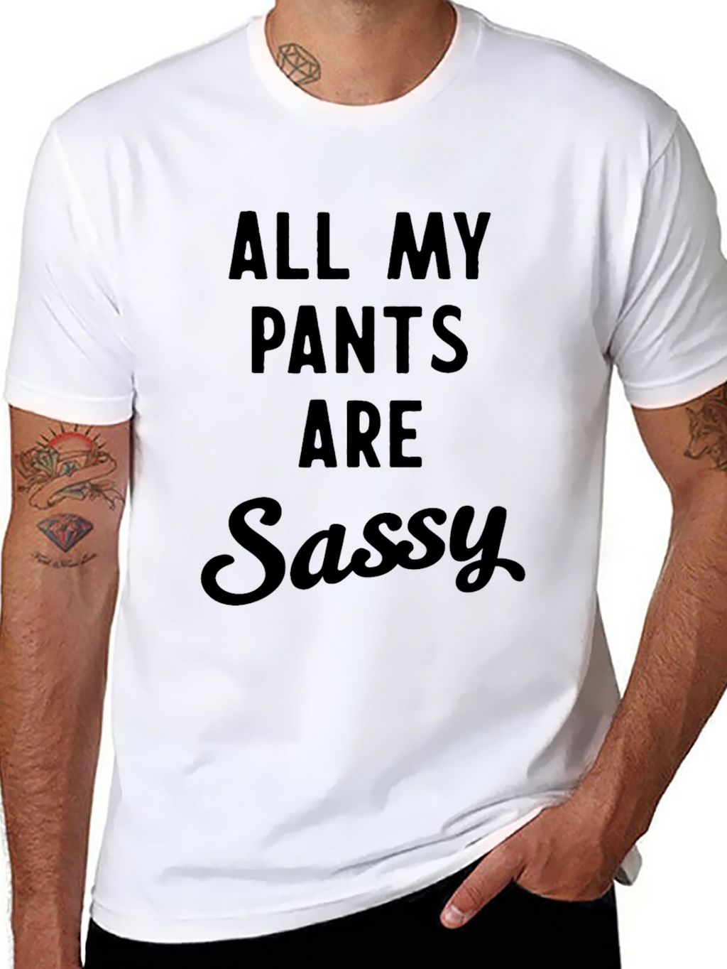Sassy Pants Tee - Humorous Black T-Shirt