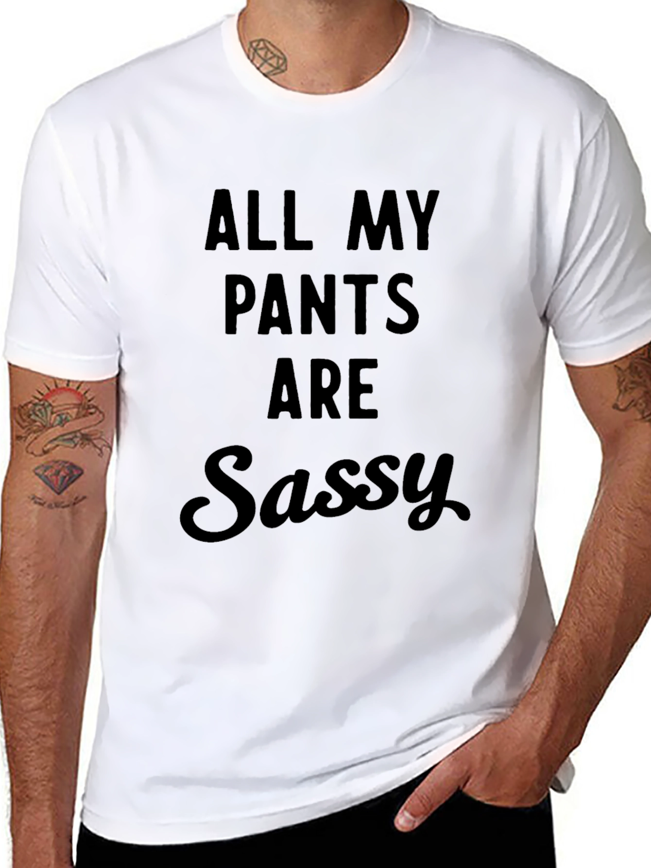 Sassy Pants Tee - Humorous Black T-Shirt