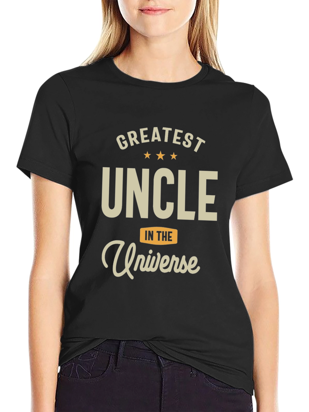 Greatest Uncle in the Universe Black T-Shirt