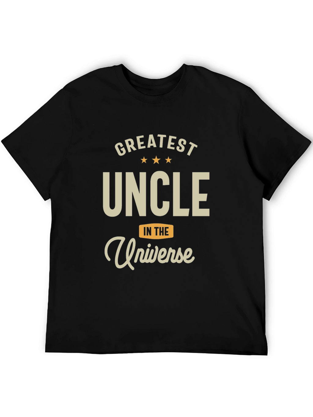 Greatest Uncle in the Universe Black T-Shirt