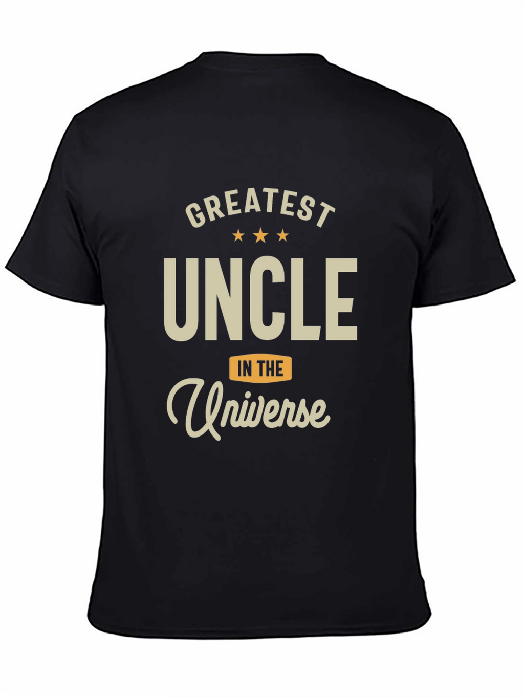 Greatest Uncle in the Universe Black T-Shirt